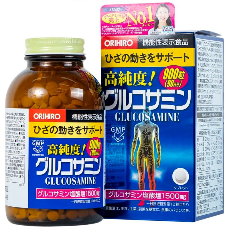 Viên uống bổ xương khớp Glucosamine Orihiro Nhật 1500mg (900 viên)